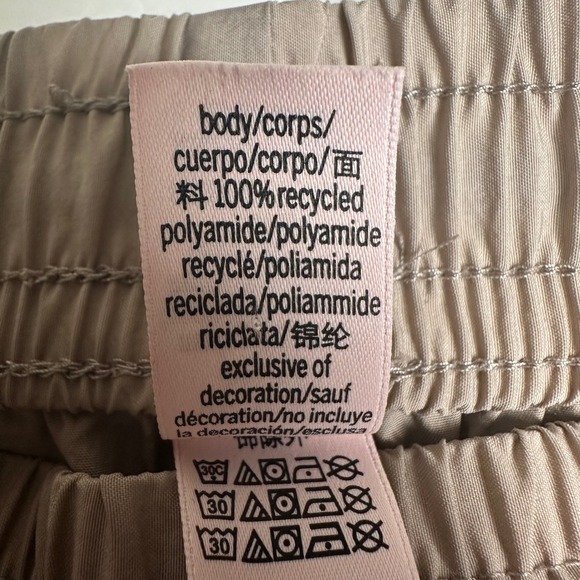 Victorias Secret XS Taupe Joggers Ankle Cuff Logo Band Lounge Athletic Pants - Picture 8 of 10